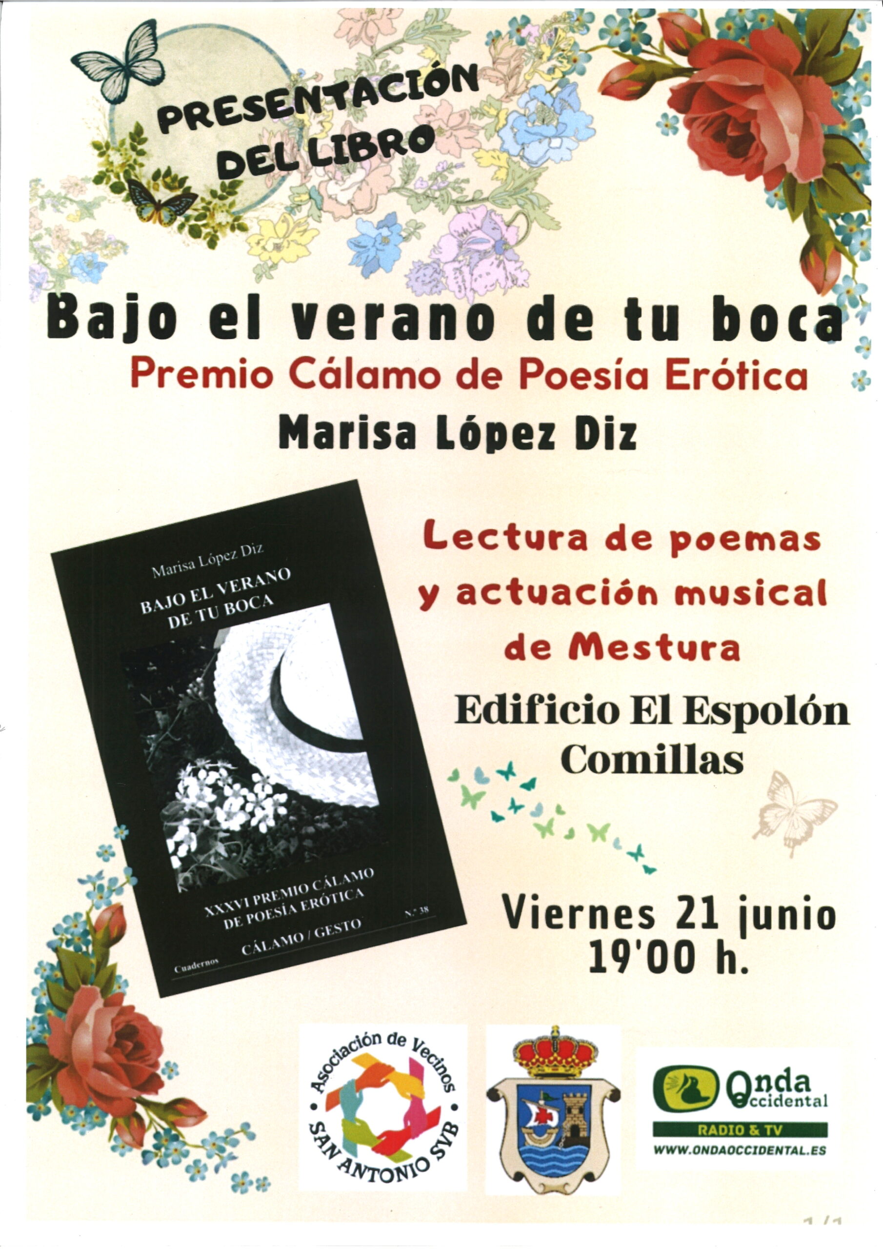 Presentación del Libro »BAJO EL VERANO DE TU BOCA» Marisa López Diz