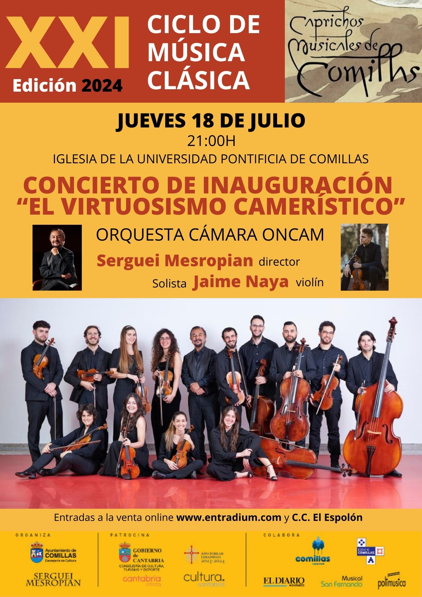 CAPRICHOS MUSICALES. CONCIERTO DE INAUGURACIÓN “EL VIRTUOSISMO CAMERISTICO”