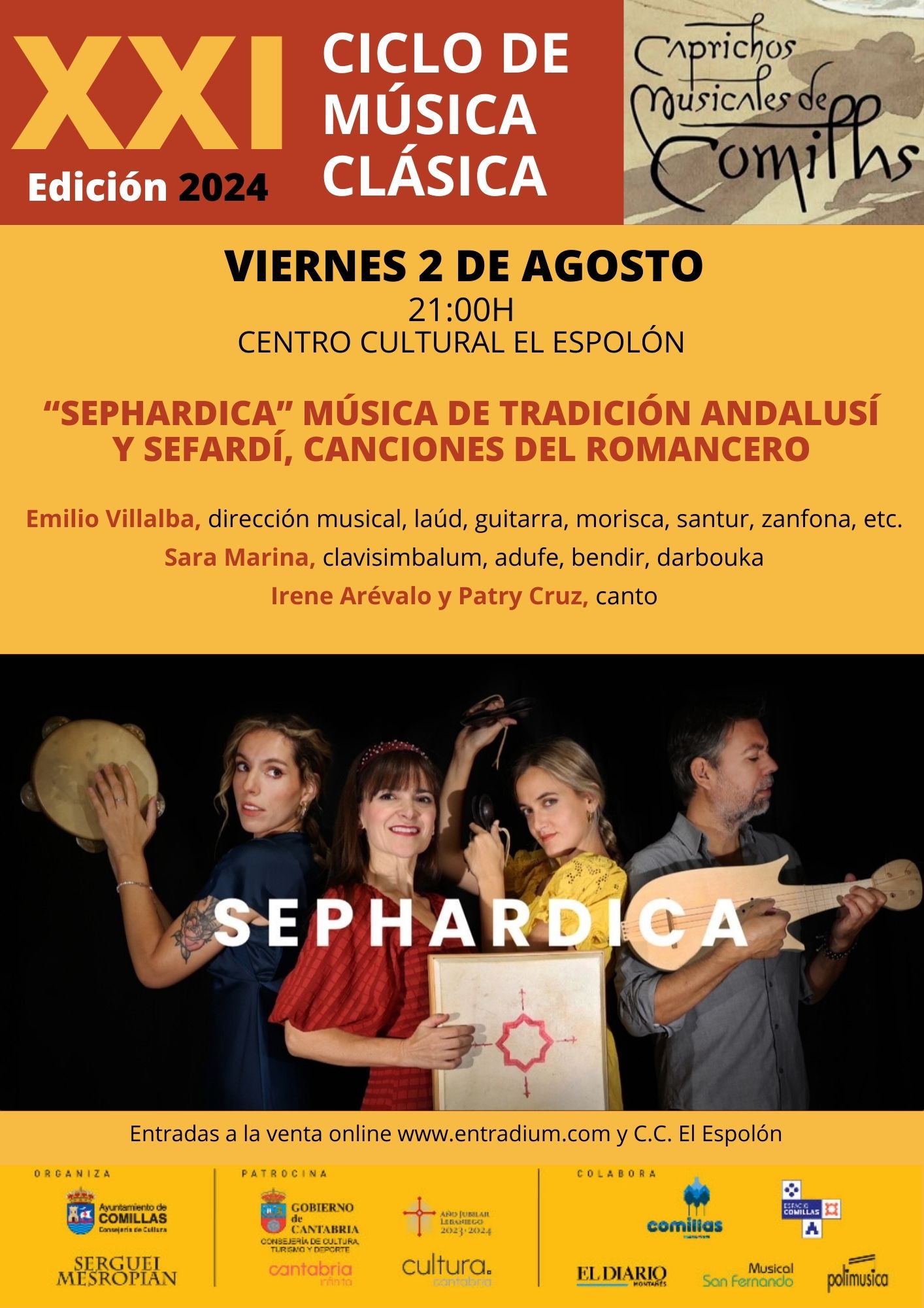 CAPRICHOS MUSICALES “SEPHARDICA” MÚSICA DE TRADICIÓN ANDALUSÍ Y SEFARDI, CANCIONES DEL ROMANCERO.