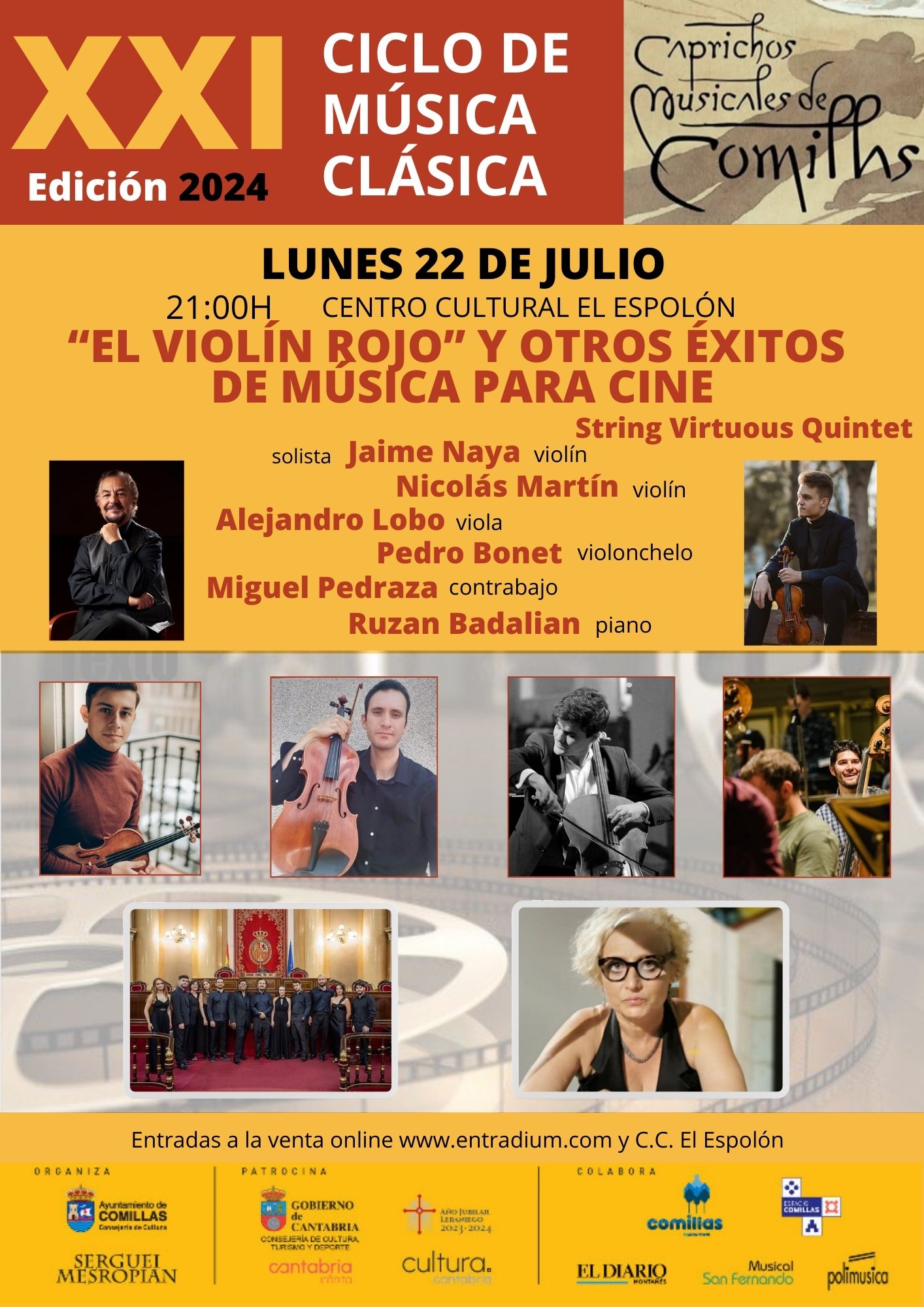 CAPRICHOS MUSICALES,”EL VIOLÍN ROJO” Y OTROS EXITOS DE MÚSICA PARA CINE.