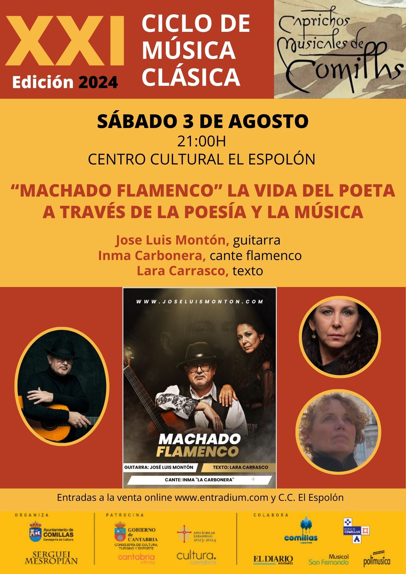 CAPRICHOS MUSICALES “MACHADO FLAMENCO” LA VIDA DEL POETA A TRAVÉS DE LA POESÍA Y LA MÚSICA