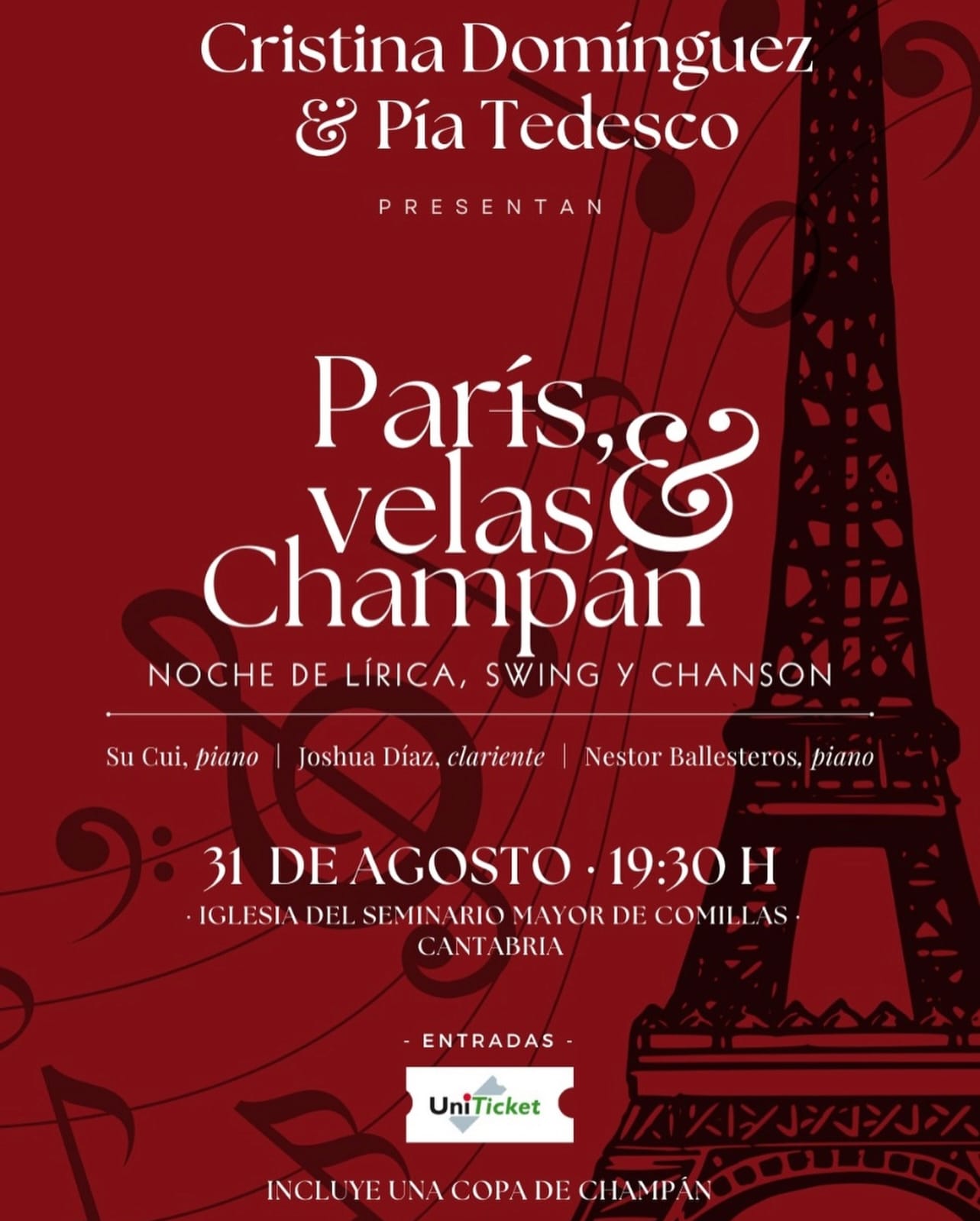 FESTIVAL ÓPERA MASKARADE. Recital “París, velas y champán: Noche de lírica, swing y chanson”